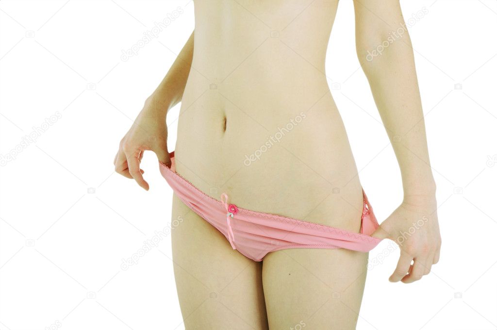 Young girl taking off panties 9