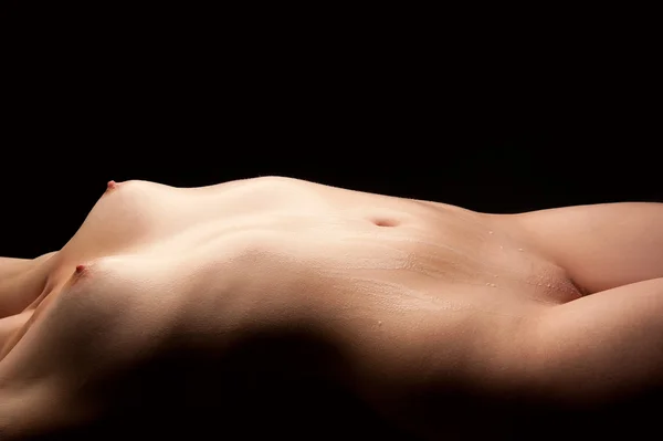 Naakte natte lichaam van mooie jonge vrouw — Stockfoto