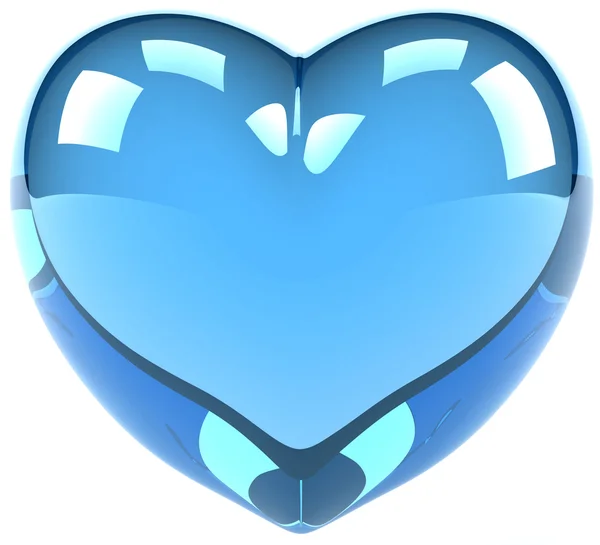 Blauwe Valentijn hart — Stockfoto