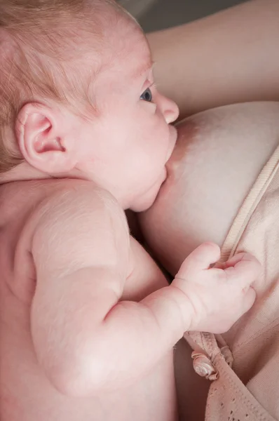 stock image Baby breastfeeding